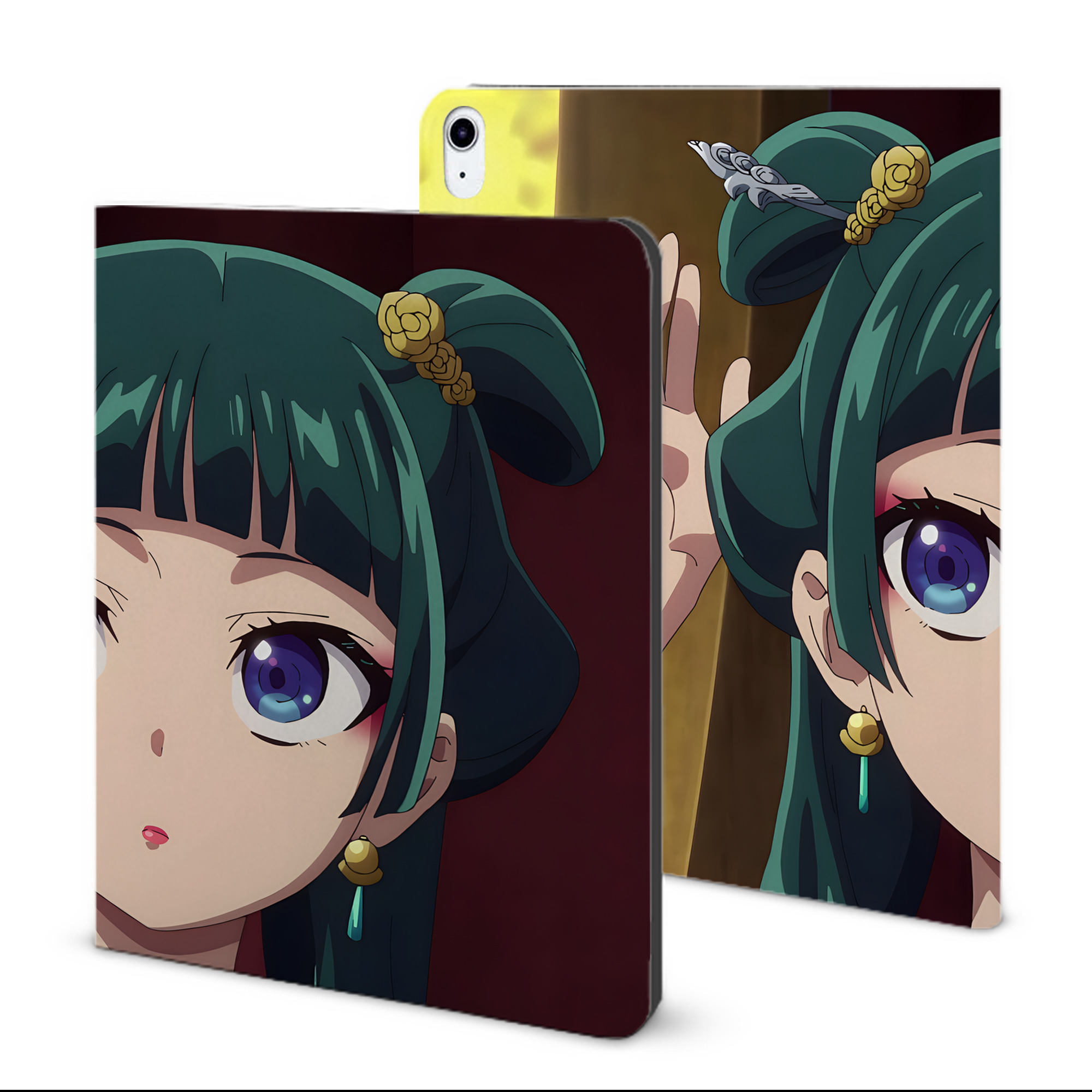 （画像用） 薬屋のひとりごと The Apothecary Diaries IPad ケース ブック型 PUレザー TPU 耐衝撃 軽量 薄型 ペン収納なし 全面保護 IPad 各モデル対応